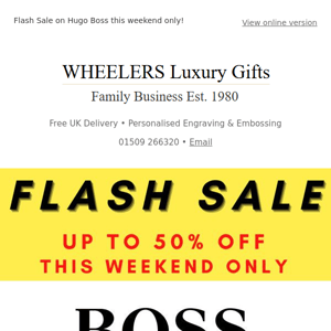 Hugo Boss up to 50% Off