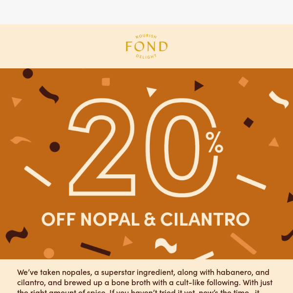 Fond, how about 20% off?