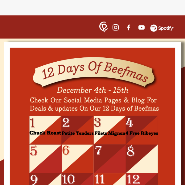 Don't Forget About Our 12 Days of Beefmas Giveaways!