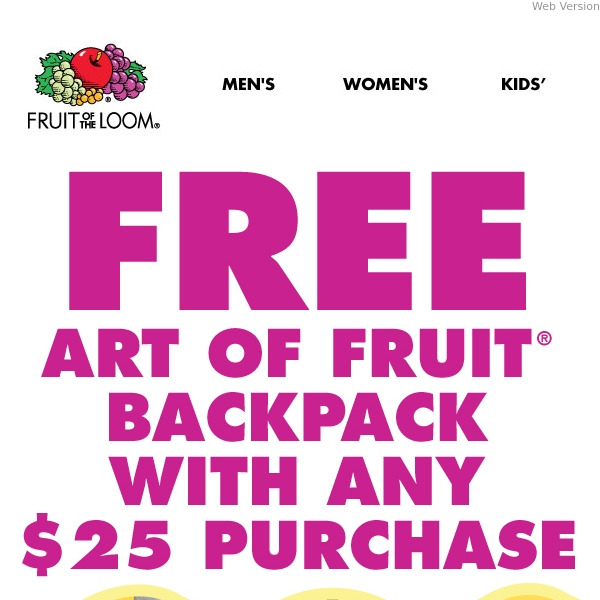 Free backpack with $25 purchase!