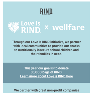 1,600 bags donated through Love is RIND! 😍🍓❤️📦