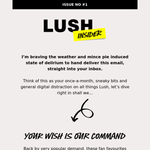 LUSH INSIDER #1