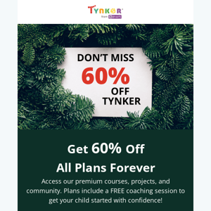 Nov Deal Ends Today! Don't Miss 60% Off Tynker.