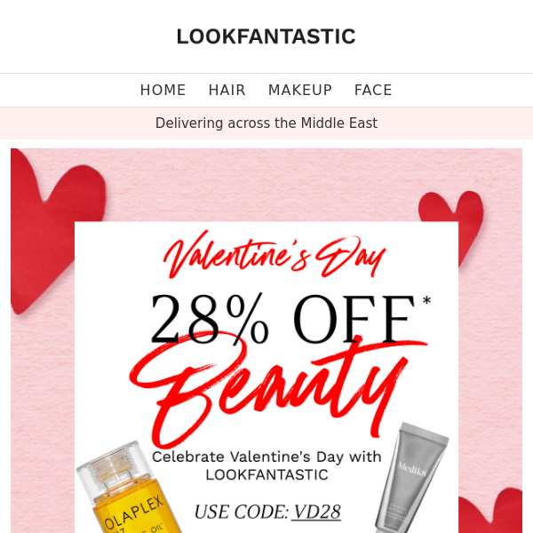 Happy Valentine's Day ❤️ 28% Off Beauty...