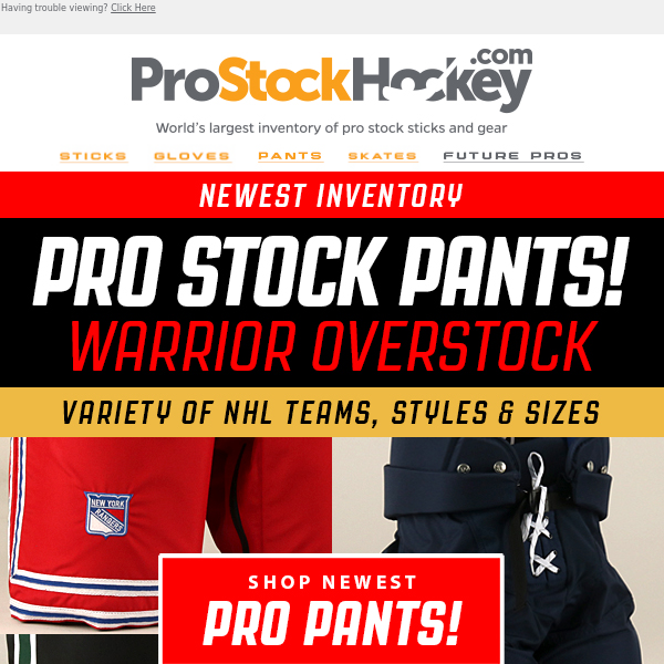 Pro Pants! Big New Overstock Selection!