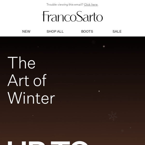 Up to 70% off! The Art of Winter Event starts NOW