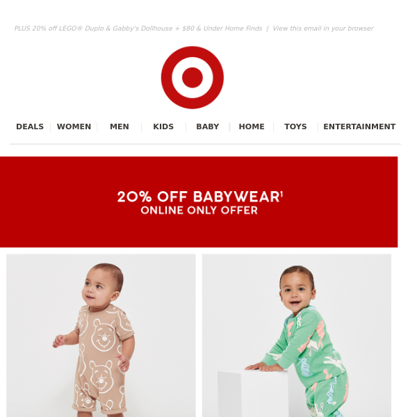 20% off Babywear - Online Only Offer 👶