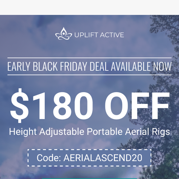 $180 off aerial rigs is happening right now ✨