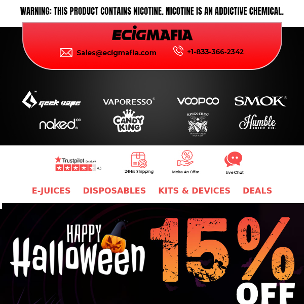 A frightfully good offer – up to 80% off on Coils and Pods 🎃 🎃