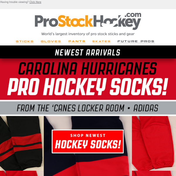 Hurricanes Pro Hockey Socks by Adidas!