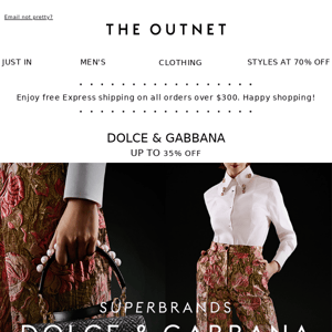 Dolce & Gabbana's treasure-forever pieces at up to 35% off