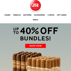 🧥 Bundle up and save up to 40% on great cigars