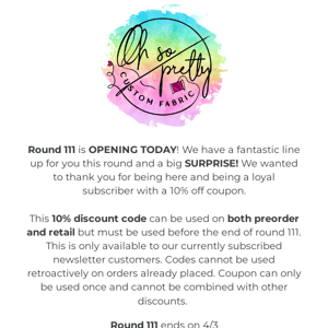 R111 is OPENING TODAY + exclusive DISCOUNT