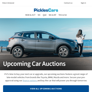 Pickles Upcoming Car Auctions