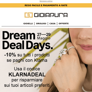 Extra sconto del 10% solo per tre giorni!