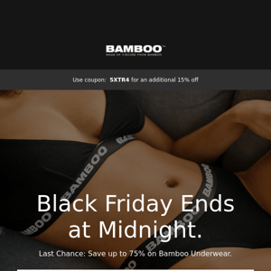 3 hours left ⏰ Save up to 75% Bamboo Underwear