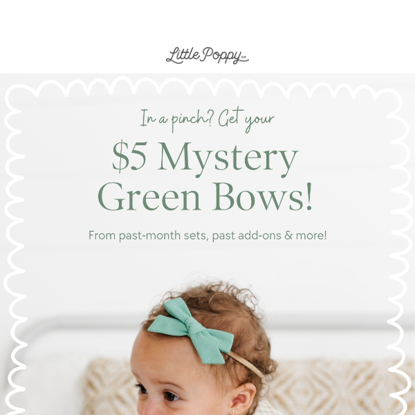 🌈 You're in luck! $5 Mystery Green bows! 🍀