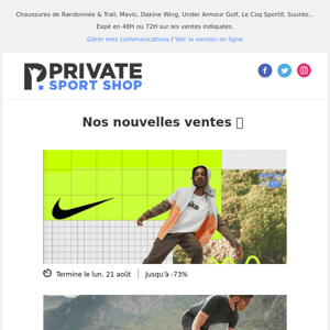 Nike jusqu'à -73% ☛ sélection Running, Trail, Sportswear...