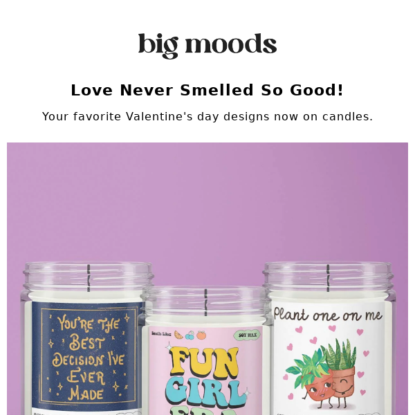 Brand NEW Love Themed Candles!