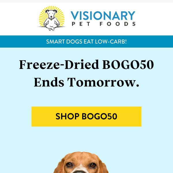 It's going away in 48 hours Visionary Pet Foods...