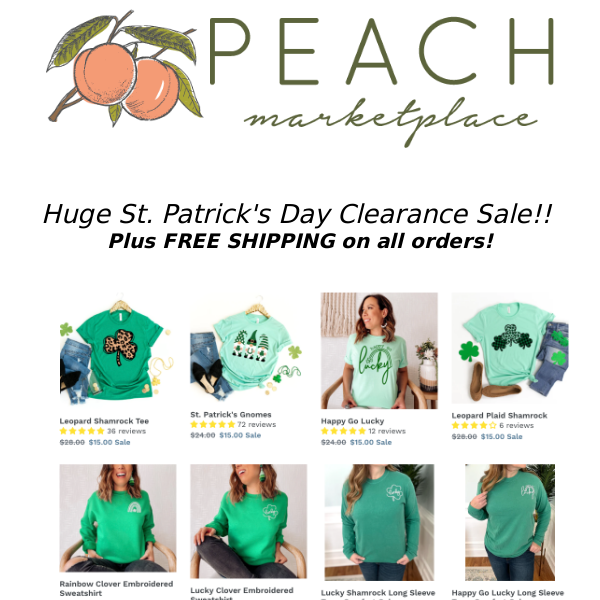 CLEARANCE SALE on All St. Patrick's Day Items ❤️☘️