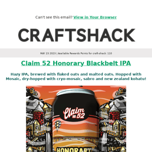 【New🍺】Claim 52 Honorary Blackbelt IPA