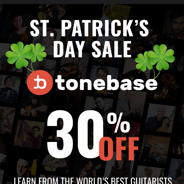 🍀 St. Patrick's Day Sale: Save 30% on Guitar-Learning Greatness