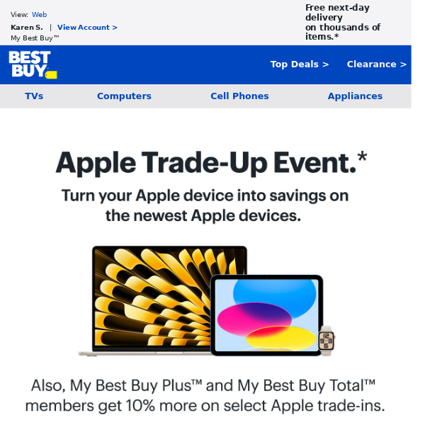 You should see the Apple Trade-Up Event