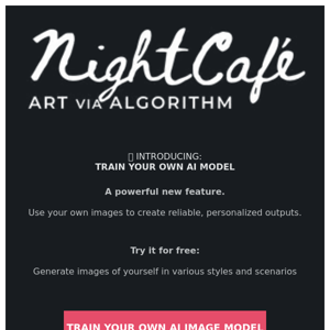 ✨ New Feature: Train your Own AI Image Model