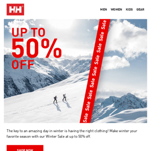 Winter Sale at up to 50% off
