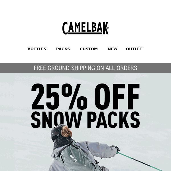 25% Off Snow Packs