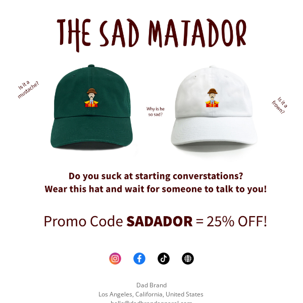 🚨 NEW DROP: The Sad Matador 🚨