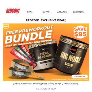 Need Energy? Get your FREE Preworkout Bundle⚡️