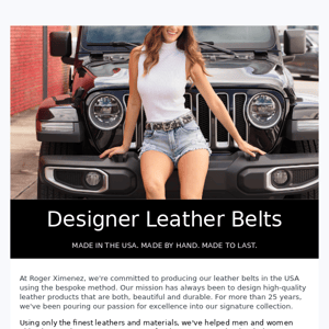 Roger Ximenez Designer Leather Belt