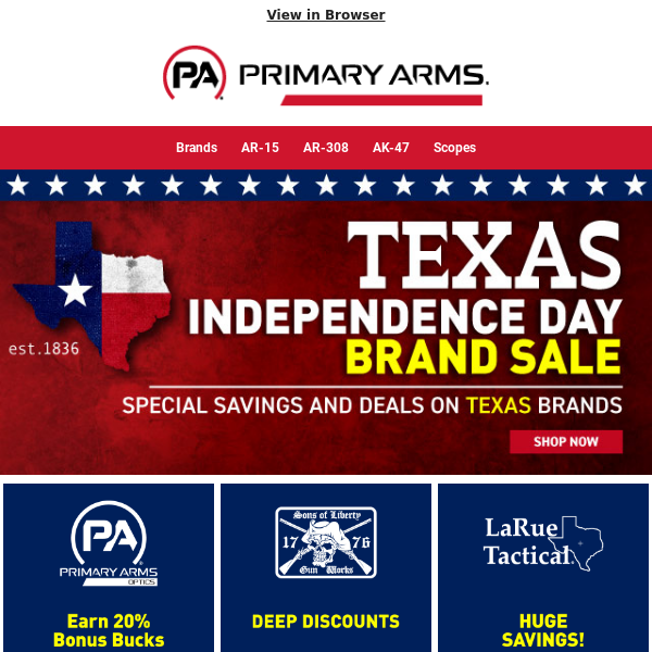 Texas Brands on Sale all weekend long!