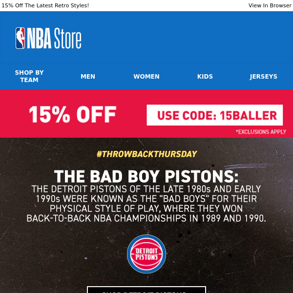 #ThrowbackThursday Detroit Pistons Edition!