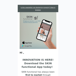 SKIN functional brings you skincare at your fingertips - Download the SKIN functional App today 📲