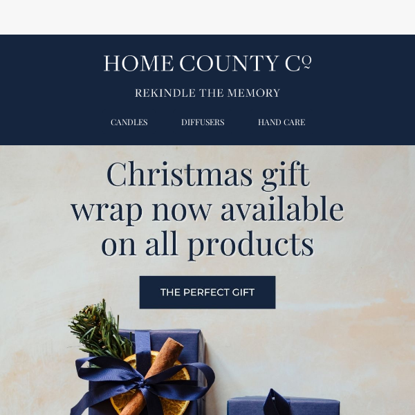 Get Christmas wrapped up Home County Co. 💝