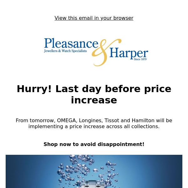 Hurry! Last day before brand price increase.