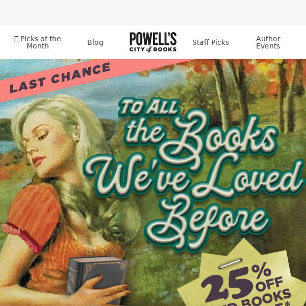 ⏳ Ending soon! 25% off used books on Powells.com!