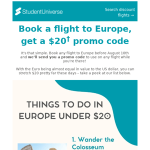 What can you do in Europe for under $20?