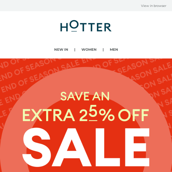 For a few days ONLY | Extra 25% off sale - Hotter Shoes UK