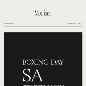 Boxing Day Sale | STARTS NOW