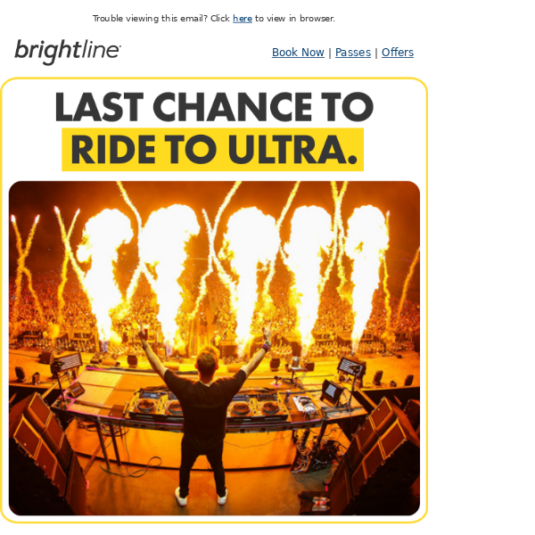 Hurry! Limited seats available to Ultra Music Festival.