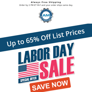 Extended 1 More Day - Labor Day Sale!