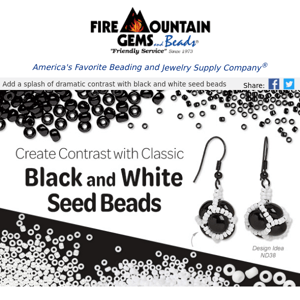 Black and White Seed Beads for Dramatic Designs