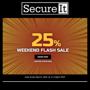 🚨 25% Flash Sale! This Weekend Only! ⏳