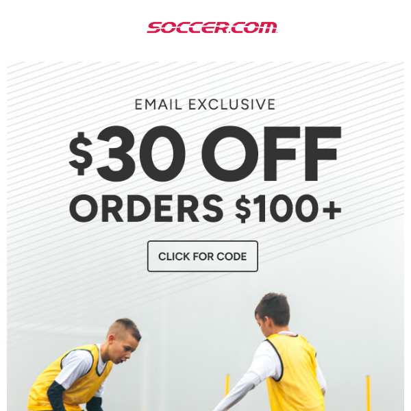 ⚽⏲️⚽$30 Off Ends Soon!