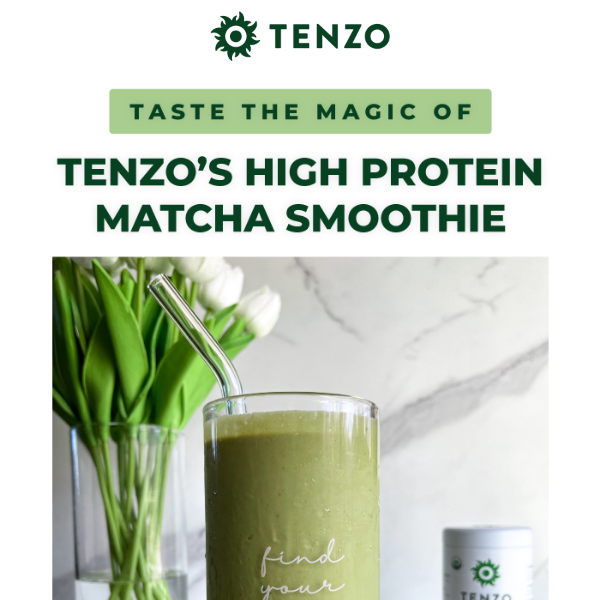 High-Protein Smoothie Recipe Inside! 🍵 Unleash Your Matcha Magic