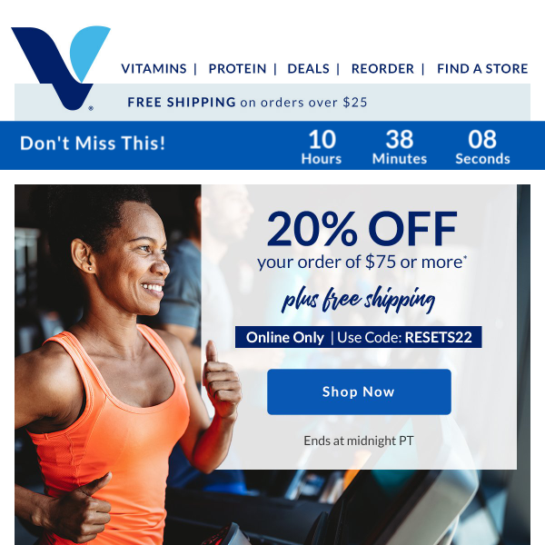 The Vitamin Shoppe, check this out! 20% off ends TONIGHT